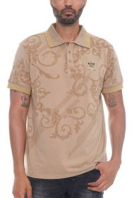 Version Couture Polo Button Down Shirt (Color: Khaki, size: L)